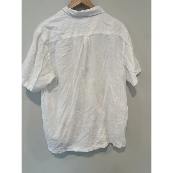 ETA E.T.A. Mens Resort Button Down Size Large Beige with Embroider 100% Cotton - Picture 3 of 12